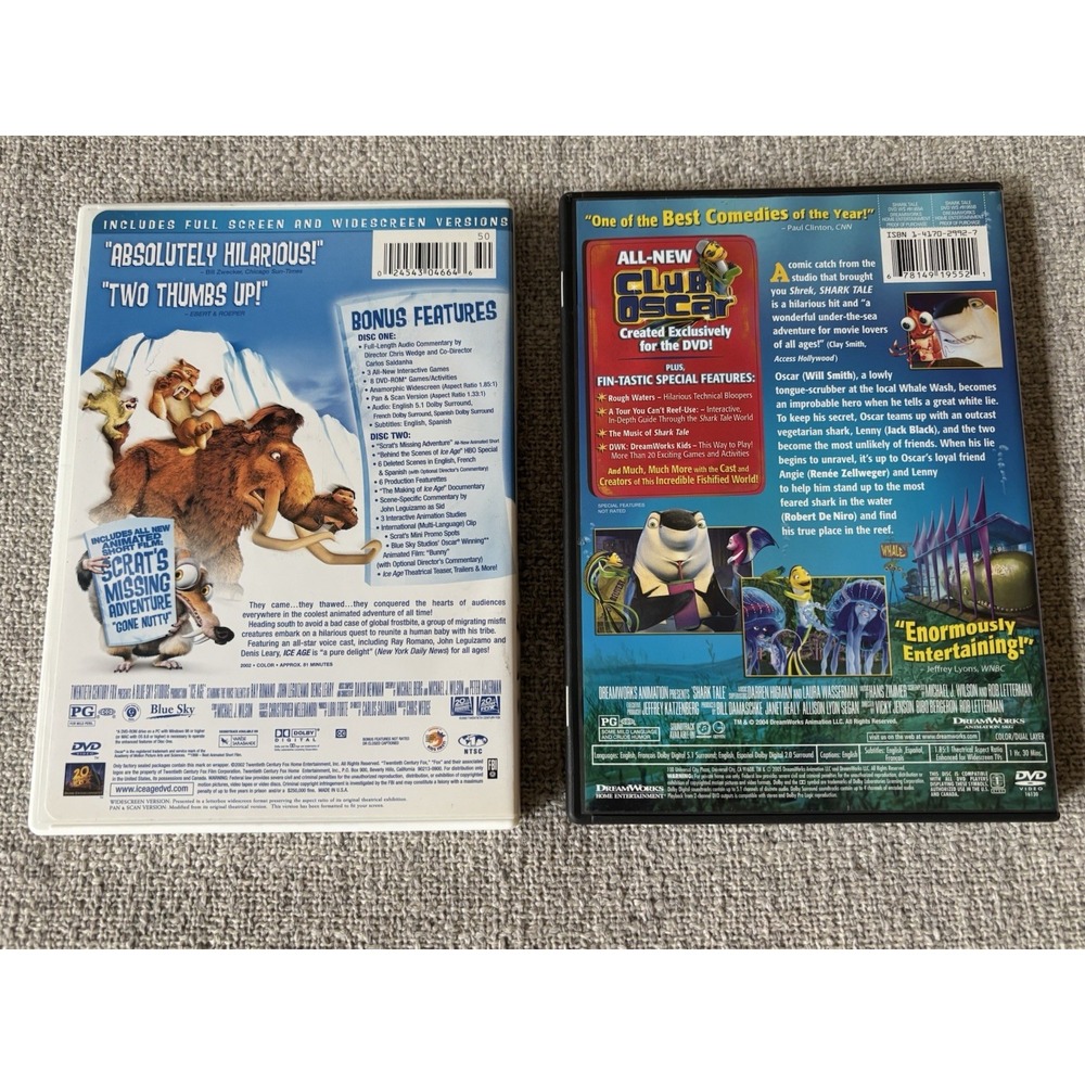 DVD Ice Age Shark Tale 2 Disc Set Special Edition Widescreen Classic Vintage Y2K - Picture 2 of 6